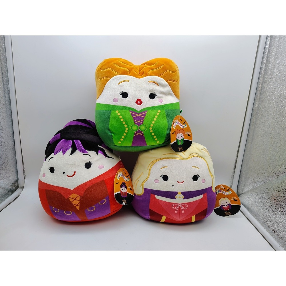 Sanderson Sisters Hocus Pocus Witch Squishmallows Mary Sarah Winifred NWT 6.5"